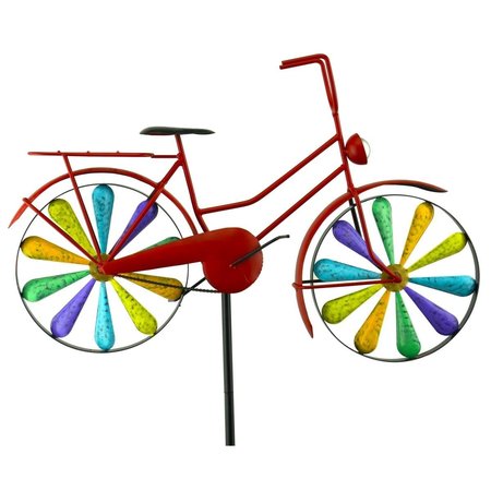 RED CARPET STUDIOS Red Carpet Studios 34479 Garden Spinner Stake Bike; Rainbow 34479